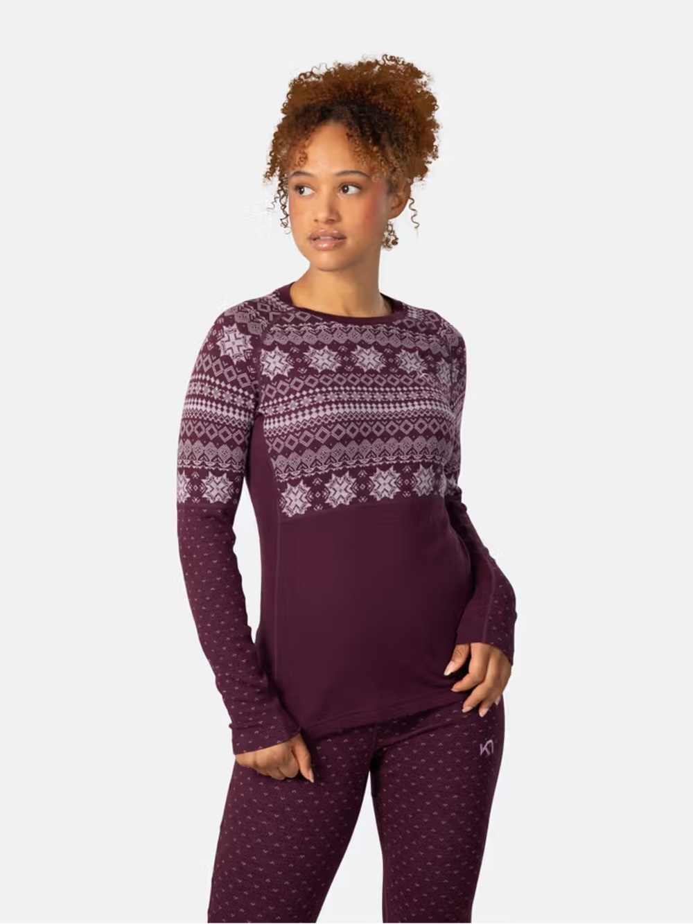 NWOT Kari Traa Anna Long Sleeve 100% Merino Wool Top 💜